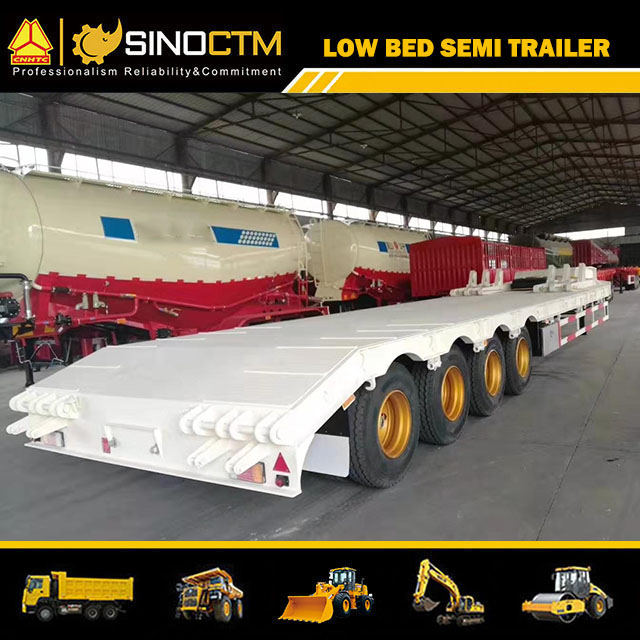 Four Axle Low Bed Semi-Trailer 