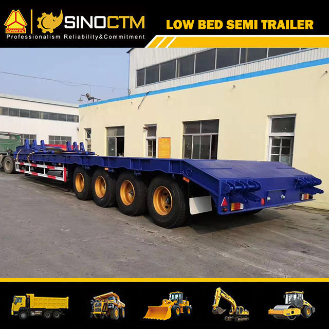 Four Axle Low Bed Semi-Trailer 100T