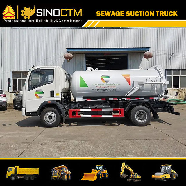 SINOTRUK HOWO Light Sewage Suction Garbage Truc 8CBM