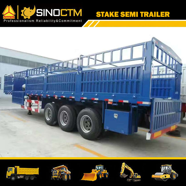 Three Axle Stake Semi Trailer With Container Lock