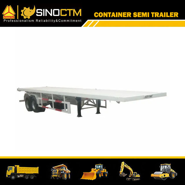 Two Axle Flat-bed container semi trailer 30T