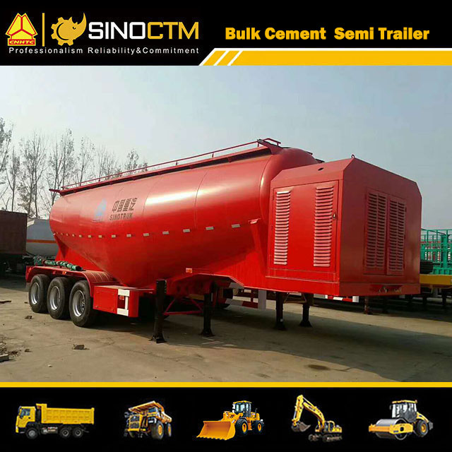 Three Axles 50 CBM Bulk Cement Semi-Trailer