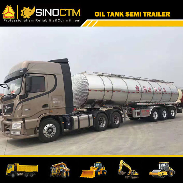 Three Axles 50CBM Cooking Oil Tanker 