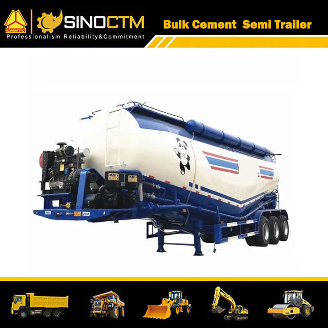 Three Axles 100 CBM Bulk Cement Semi-Trailer