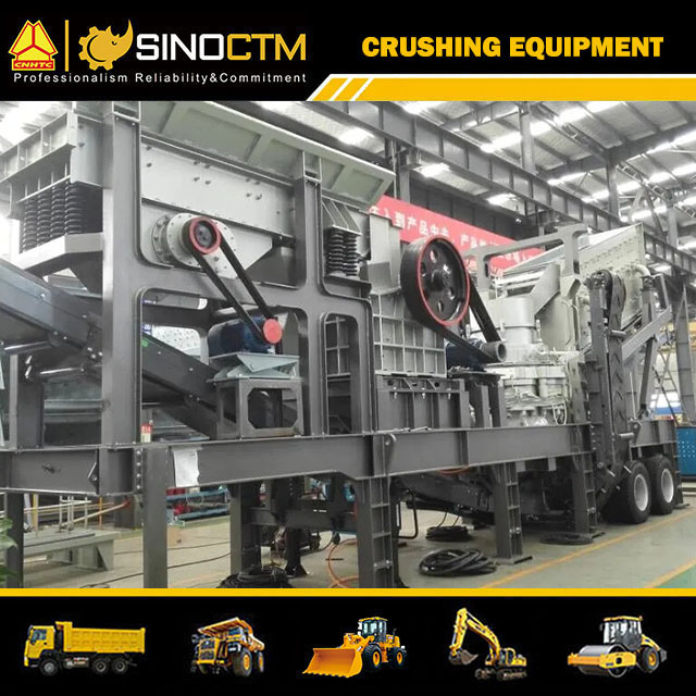 Tyre Wheel Mobile All in One Cone Crushing Plant 