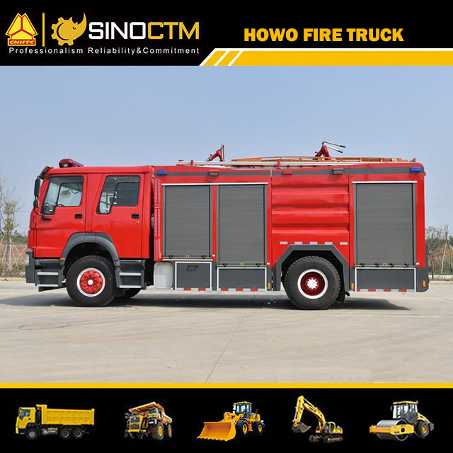 HOWO 4X2 Water fire Truck 8000L