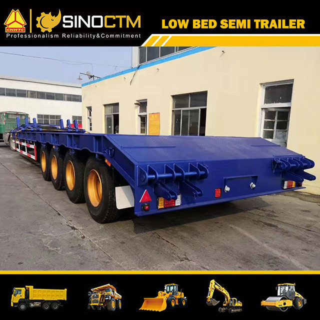 Four Axle Low Bed Semi-Trailer 100T