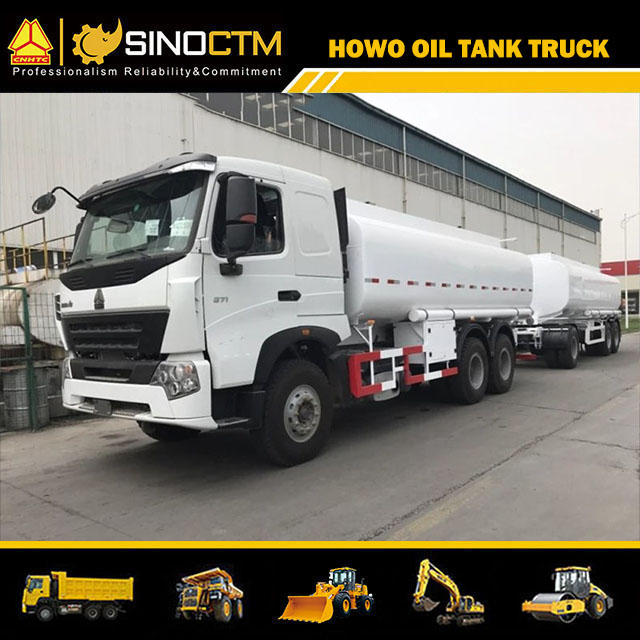 SINOTRUK HOWO-A7 6X4 Fuel Tank Truck and Oil Tank Full Trailer