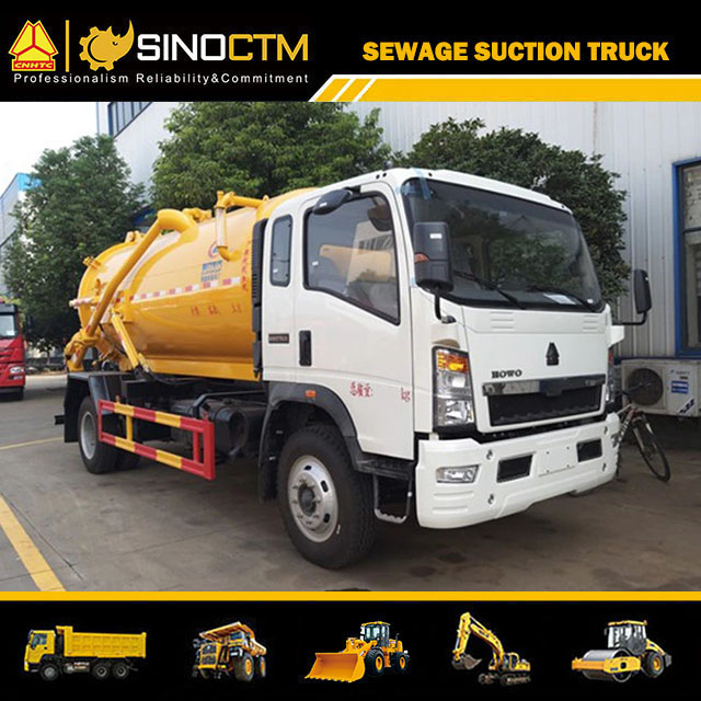 SINOTRUK HOWO Light Sewage Suction Garbage Truck 5CBM