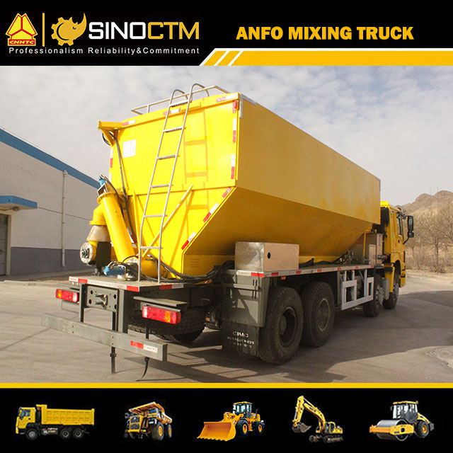 HOWO Porous granular  ANFO explosive site mixing and charging truck