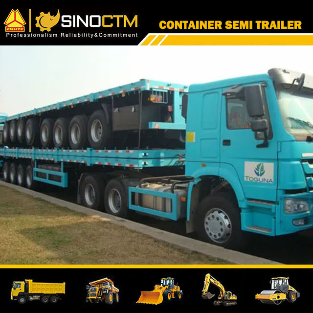 Four Axle Flatbed Semi-Trailer 60T