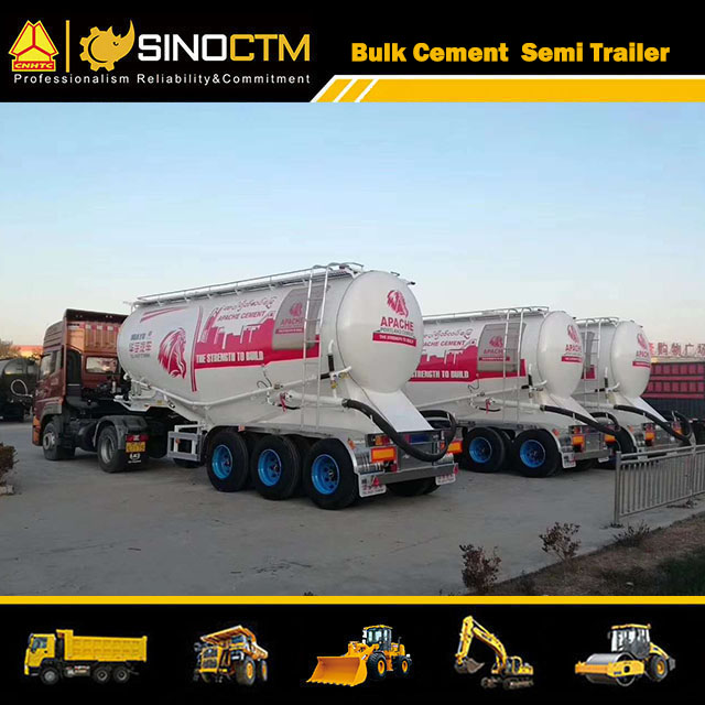 Three Axles 30 M3 Bulk Cement Semi-Trailer