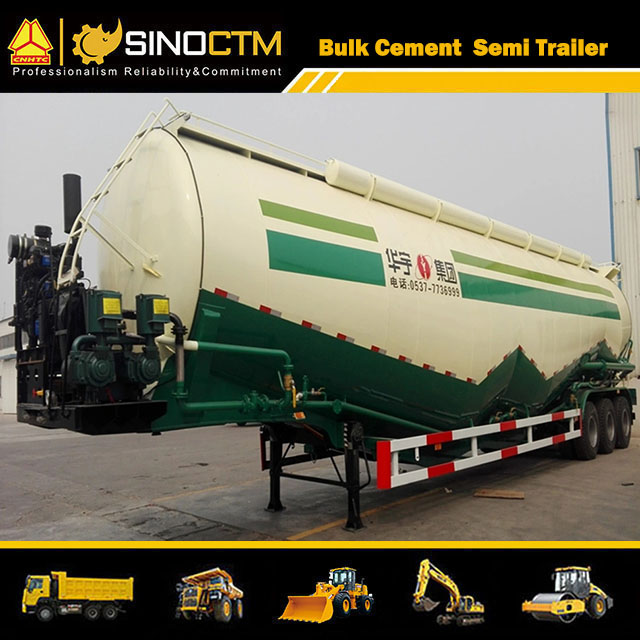 Three Axles 100 CBM Bulk Cement Semi-Trailer