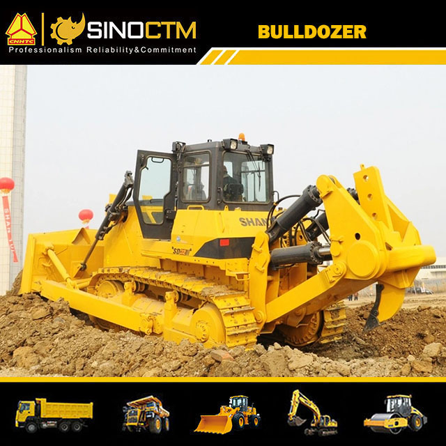 Hydraulic Earth Moving Bulldozer With Backhoe